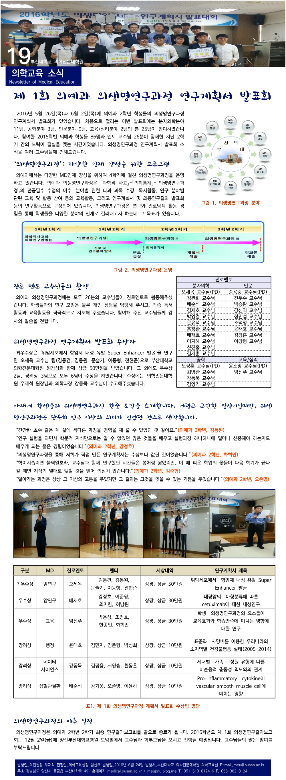 의학교육 소식지 19 - 제1회 의예과 의생명연구과정 연구계획서 발표회 untitled.png